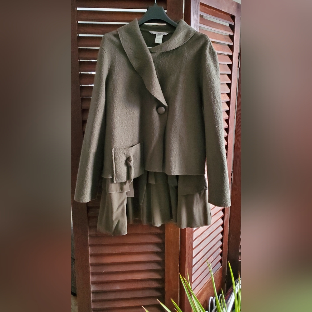 2-Piece Moss Green Skirt Suit Size Small
